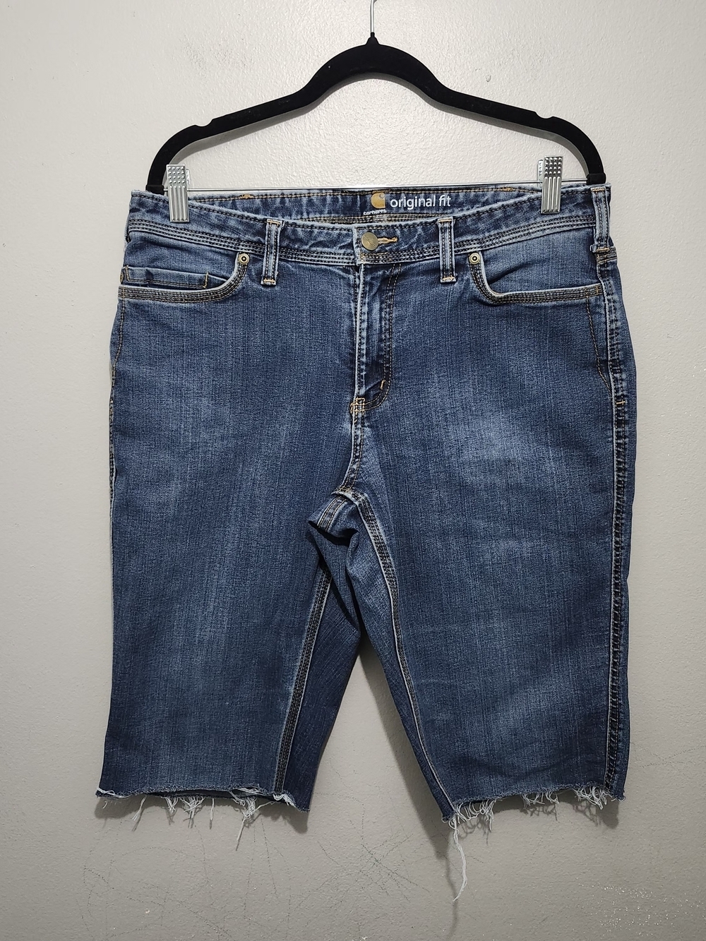 Carhartt Women’s Denim Bermuda Shorts - Medium Blue Size 12